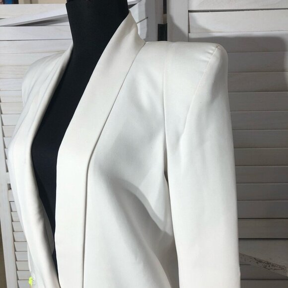 Bless The Mess Structured Blazer Artisan Neon Embellished Cuffs White sz M 38 - Picture 5 of 12